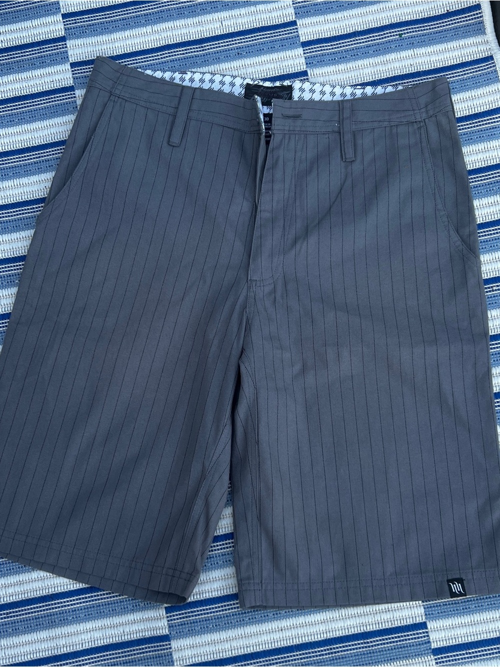 Hart & Huntington Gray Pinstripe Men’s Shorts Size 30 Excellent Condition